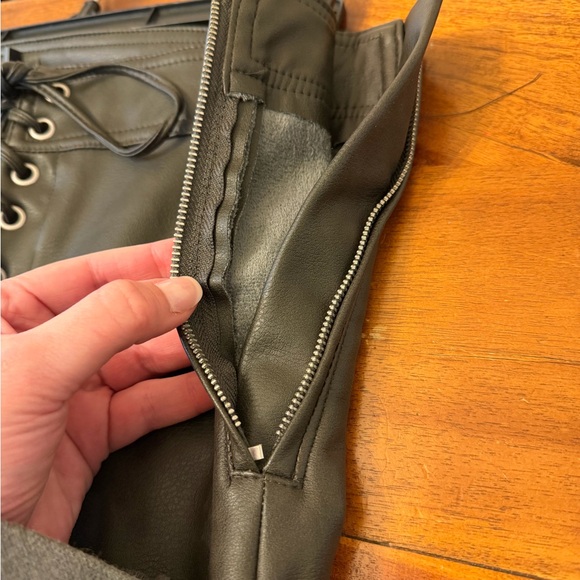 NWT Lace-Up Faux Leather Pants - Picture 10 of 10